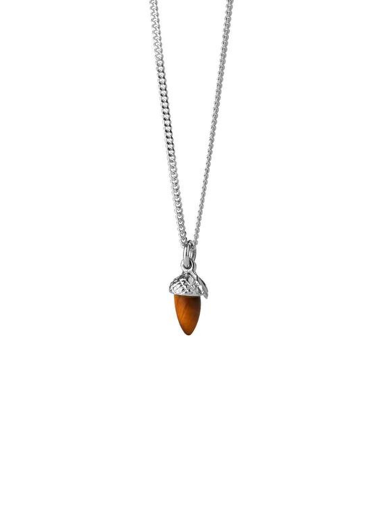 Karen Walker Micro Acorn & Leaf Necklace