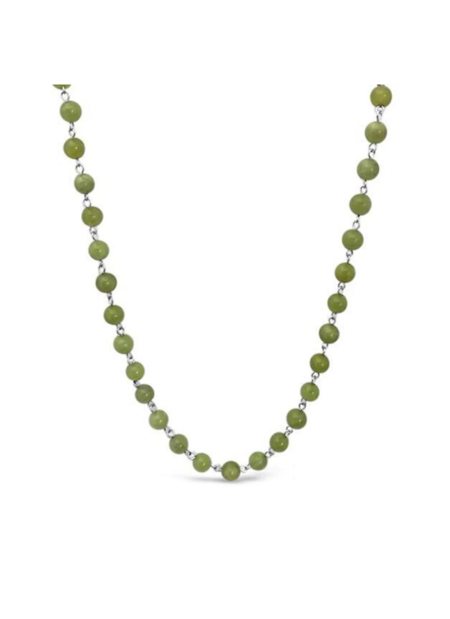 Sterling Silver Peridot Necklace 45cm
