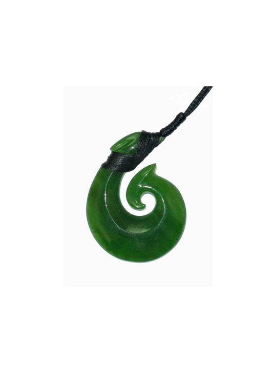 Greenstone Hook Pendant 33mm