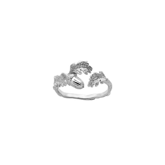 Karen Walker Sterling Silver Acorn Leaf Ring