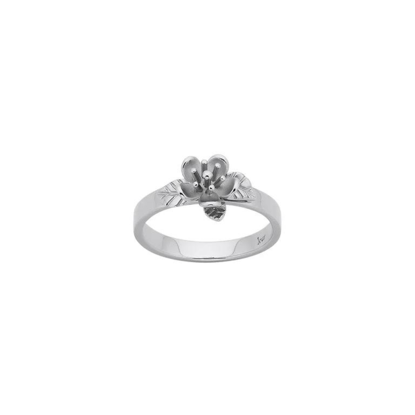 Karen Walker Sterling Silver Single Flower Ring
