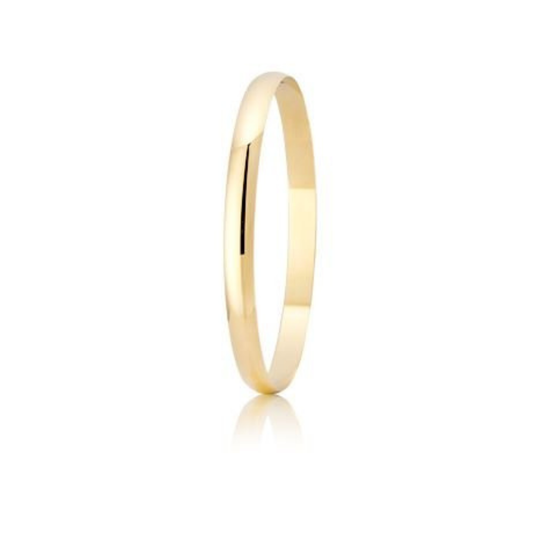 9ct Yellow Gold Round Comfort Fit Bangle 6.5mm