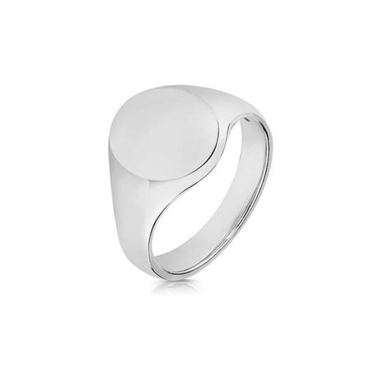 Silver Signet Oval Signet Ring