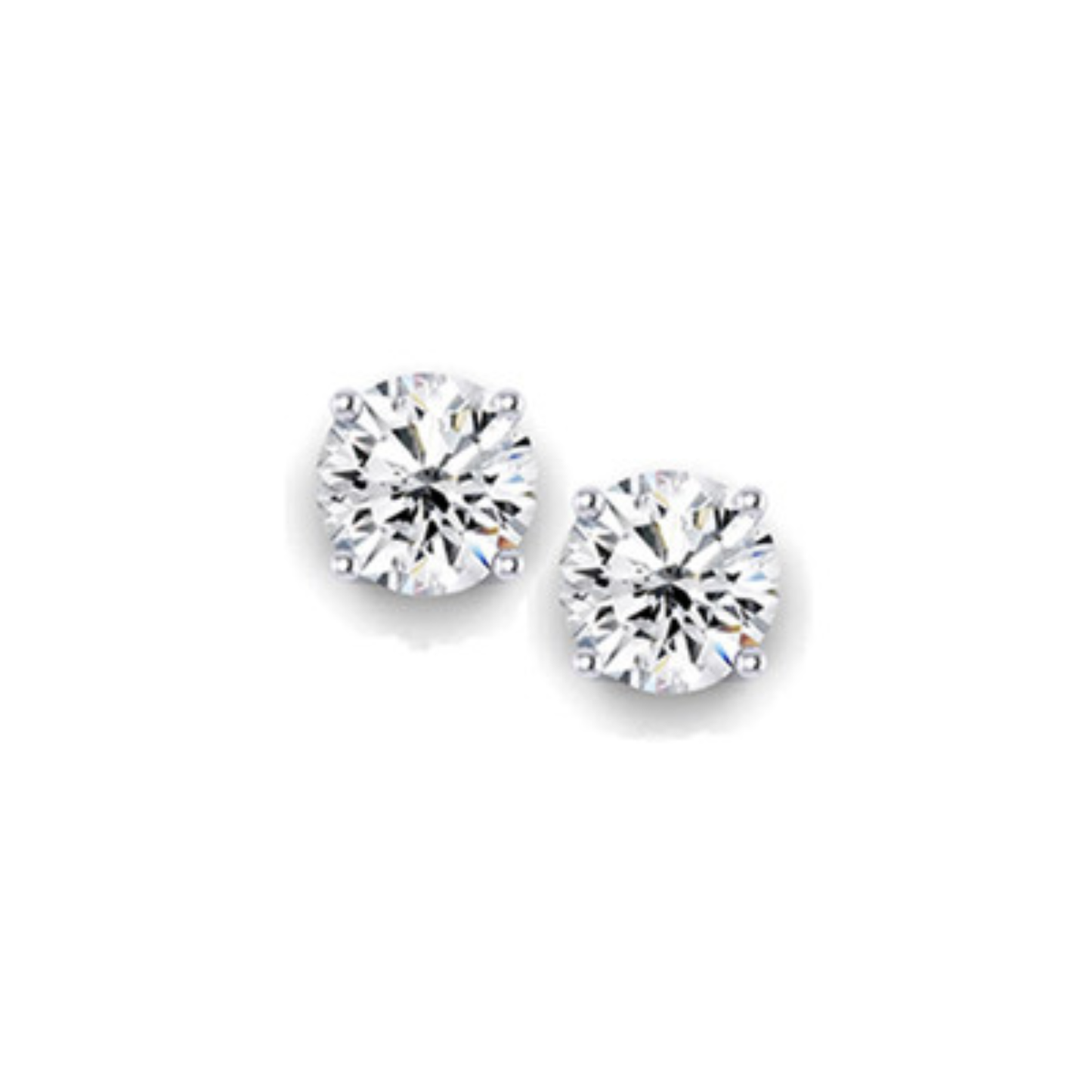18ct White Gold Diamond Stud Earrings 0.50ct