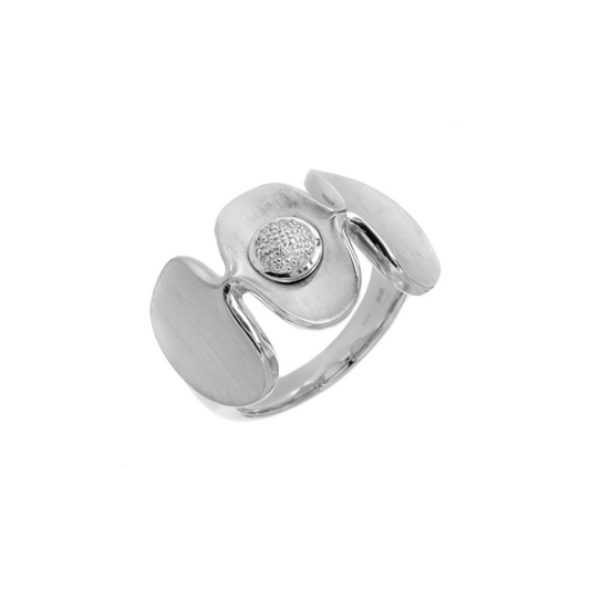 Sterling Silver and Diamond Ring