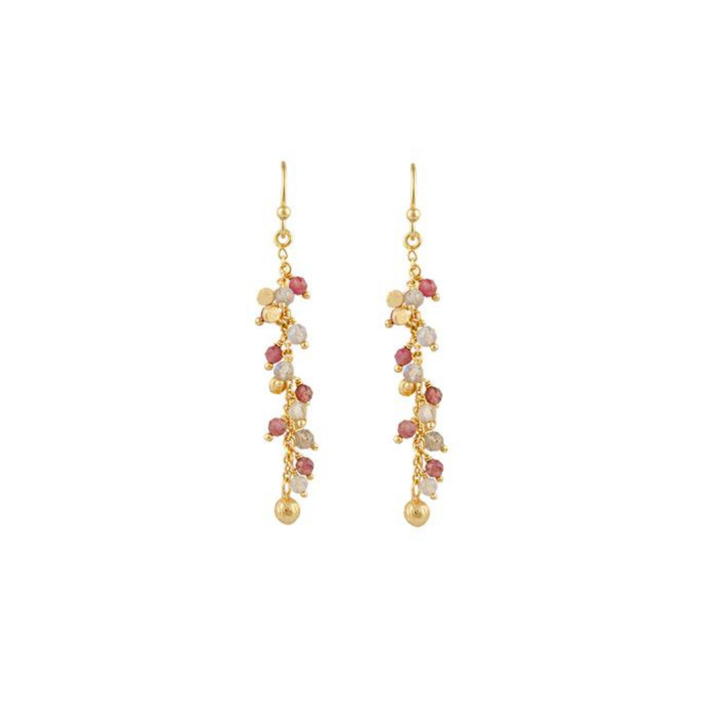 Sterling Silver Gold Plated Tourmaline Earrings